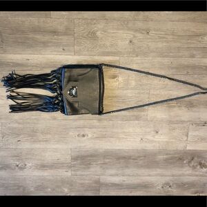 Reece Hudson leather siren crossbody w/ chain NWT